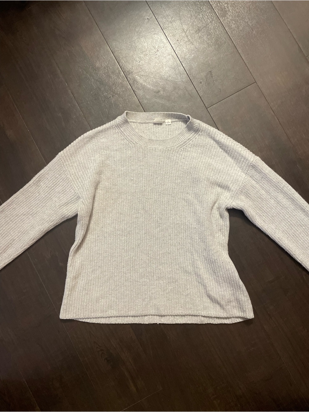 GAP Light Gray Ribbed Crewneck Sweater